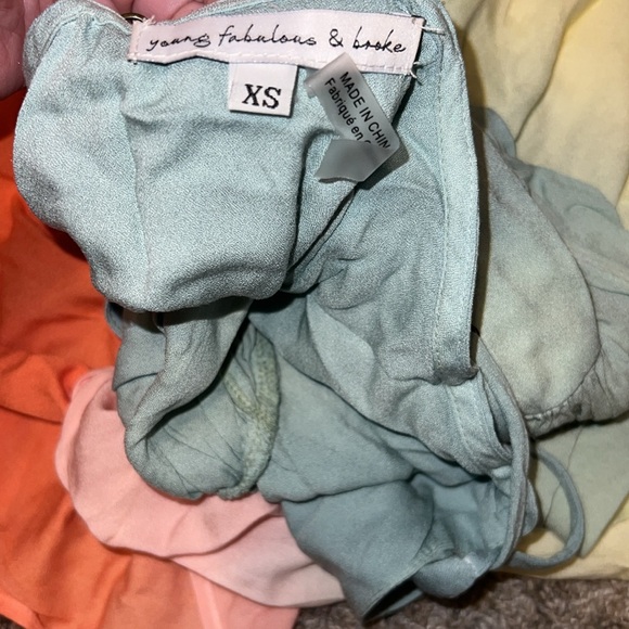 Young, Fabulous, and Broke Stevie Rainbow Ombre Dress Size XS - Picture 8 of 10